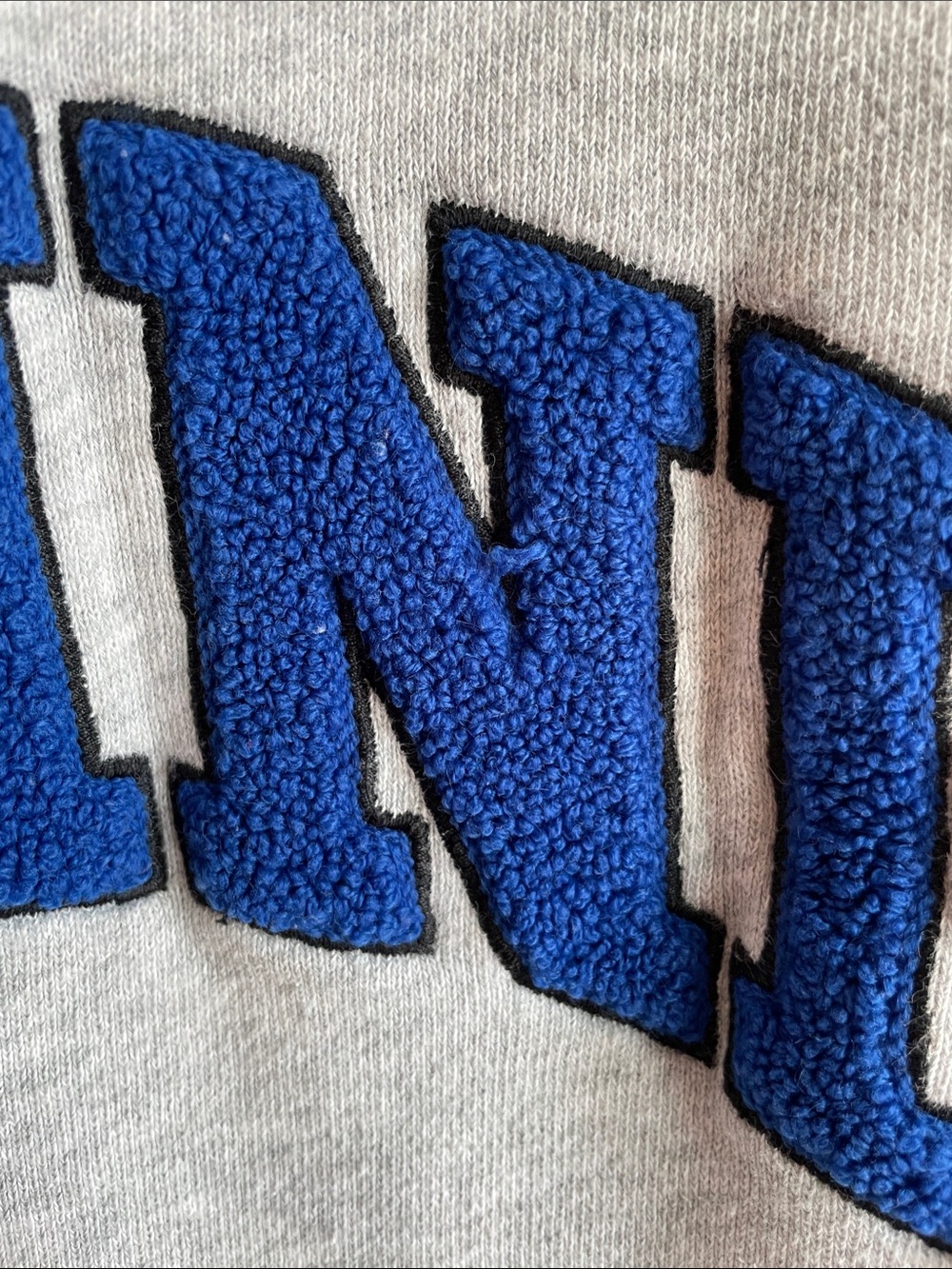 Aerie Grey 'ALUMNI' Crewneck Sweatshirt with Blue Applique - Picture 4 of 4
